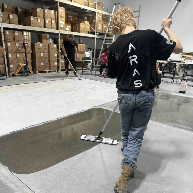 Hands-on training session showing a student